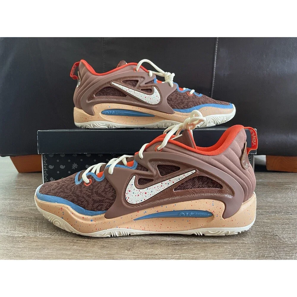 Nike KD 15 EYBL Fauna Brown Coconut Milk Men’s Sz 13 DV2555-200